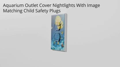 Aquarium Outlet Nightlight Covers With Buit In Led Bulbs & Child Safety Plugs.