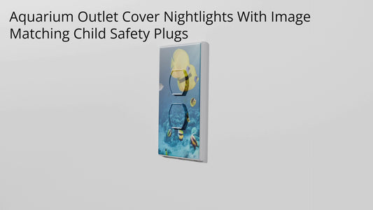 Aquarium Outlet Nightlight Covers With Buit In Led Bulbs & Child Safety Plugs.